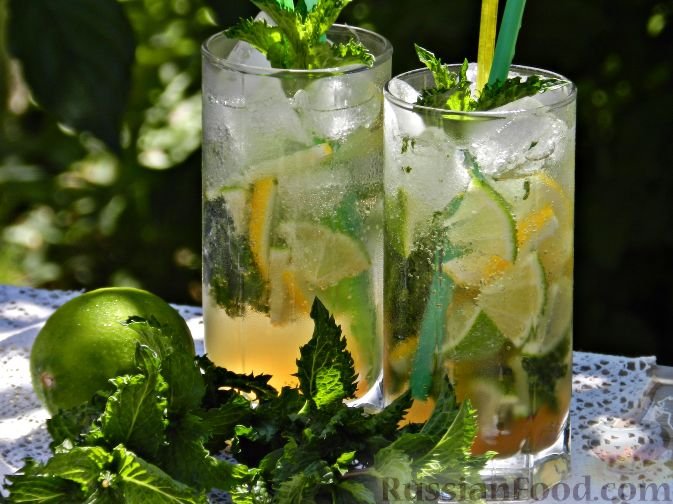 Mojito - alkoholfreier Cocktail. Rezept.